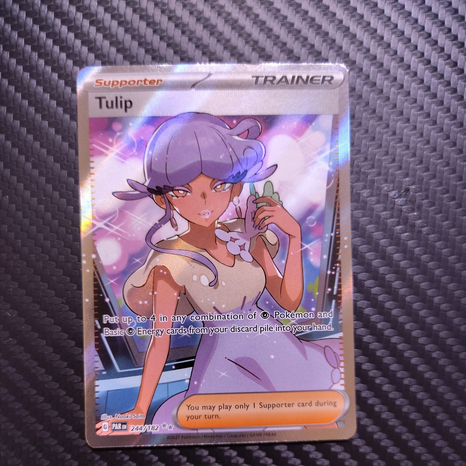 Tulip Ultra Rare SV04: Paradox Rift 244/182 NM Pokemon Card