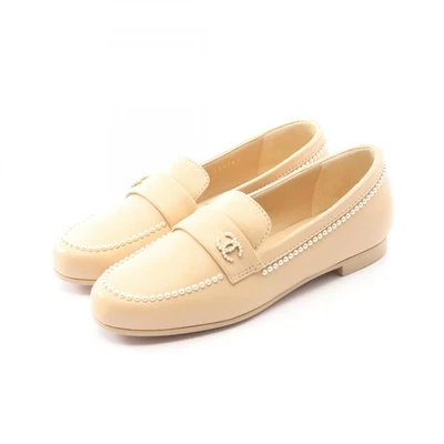 Mocassins plats CHANEL COCO Mark cuir beige occasion femme #36 - Photo 1/4