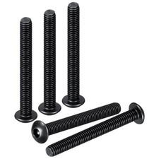 M4-0.7x35mm Button Head Socket Cap Screws 50Pack Carbon Steel Black