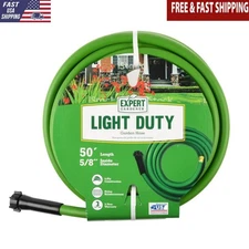 Lightweight 50ft Vinyl Garden Hose 5/8in Flexible Water Hose Tangle Resistant US