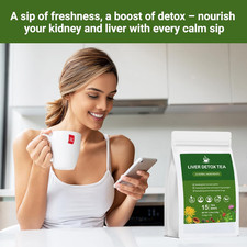 Liver Detox Tea, Chinese Kidney and Liver Cleanse Detox Herbal Tea Support Ki...