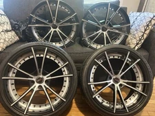 Staggered Rims For Euro Vehicle 20in Silver/Black