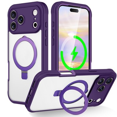 For iPhone 17 Pro Max 16 15 14 13 Magnetic Case with Built-in Screen Protector