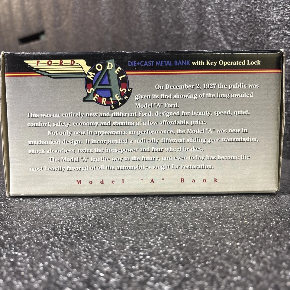 Liberty Classic Ford Model “A” Die-cast Metal Bank In Original Packaging - Image 4 of 4