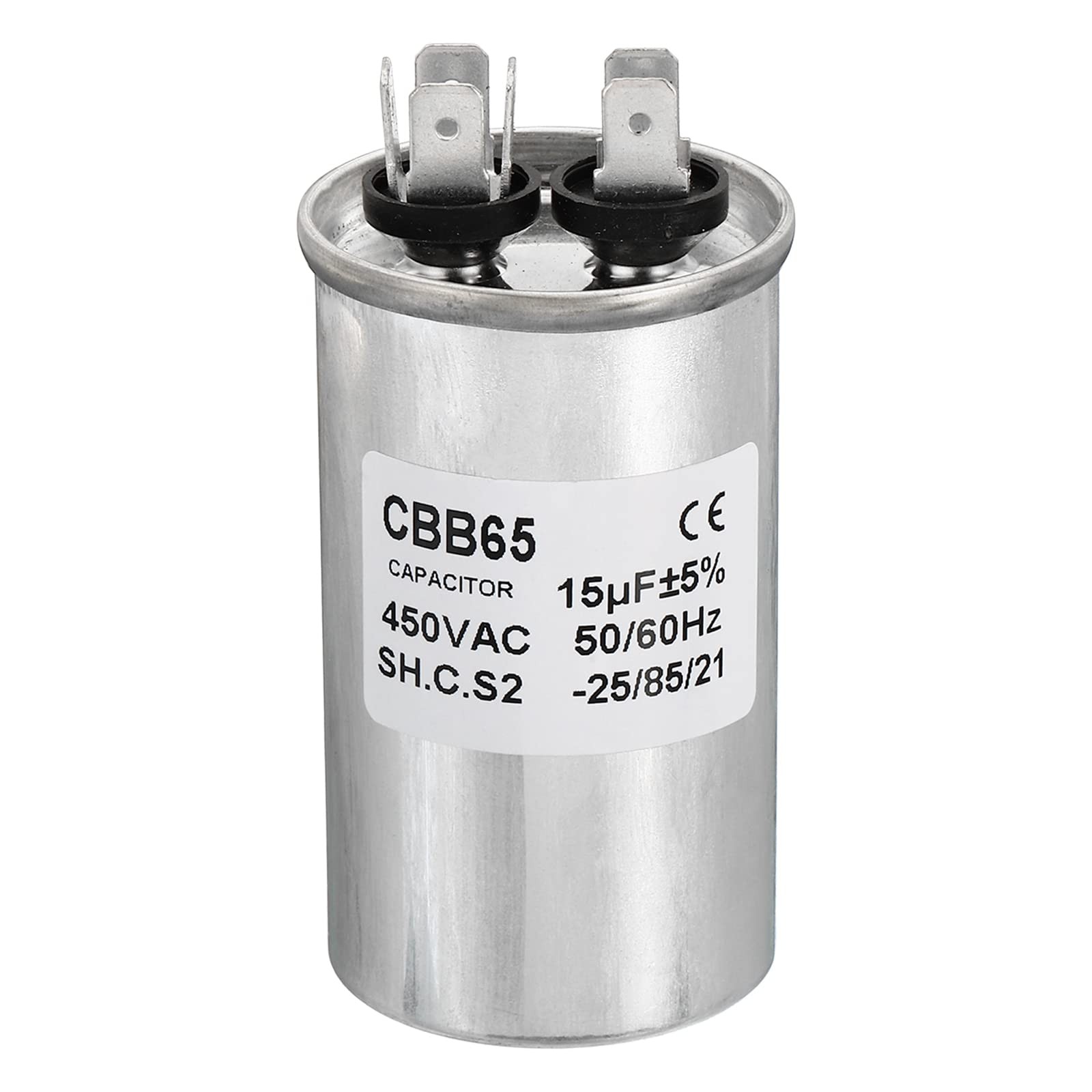 Condensateur aluminium 15uF CBB65 haute isolation thermique pour réseau 450V
