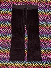Y2k Vintage Juicy Couture Black Velour Track Pants