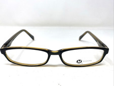 Modern Optical BRAVE BLUE 52-15-140 Black/Amber Full Rim Eyeglasses Frame 0718