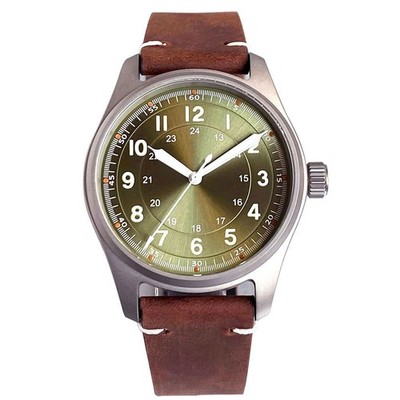 39mm Pilot Titanium Diver Men Watch Suitable NH35/ETA 2824/Miyota 8215 Movement