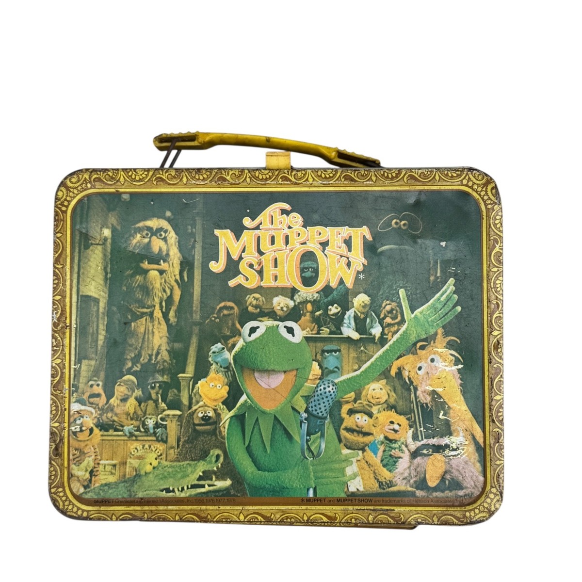 Vintage 1978 The Muppet Show Metal Lunch Box NO Thermos - Kermit