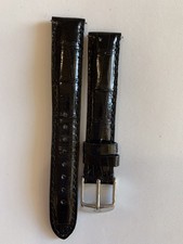 Michele 16mm Genuin Black Alligator Leather Watch Strap MS16AA010001