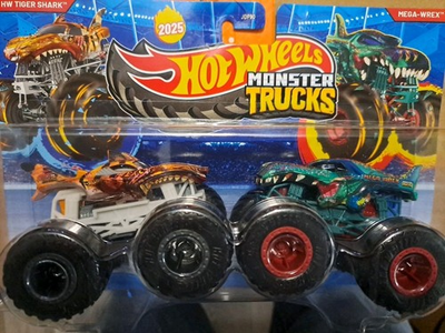 #ad #ad Mega Wrex Vs Tiger Shark Hot Wheels Monster Trucks New Sealed Toys Gifts $14.99