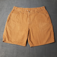 Carhartt Shorts Mens 40 x 8 Brown Tan Canvas Carpenter Pocket Work Workwear