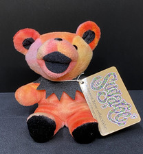 Grateful Dead Beanie Red Tye Dye Bear With Black Collar SUGAREE 7" 1997 NWT