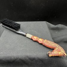 Vtg Horse Head Shoe Brush Japan Figural Equestrian Handle Novelty 10.75"