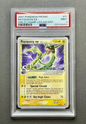 💎 2007 Pokemon Card Rayquaza ex 97 World Champion RARE Promo PSA