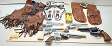 Vintage ROY ROGERS Cowboy Indian TOY Pistols Western Kids Play Set USA ITALY