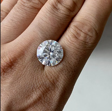 Lab grown 10.00 Ct Round Cut Natural D Color Loose CVD Diamond VVS1 Certified