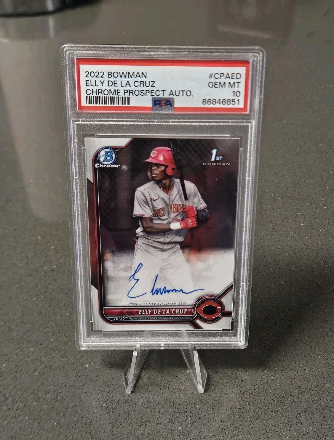 Psa 10 Elly De La Cruz 1st Bowman Rookie Auto 2022 Bowman Chrome Autograph RC