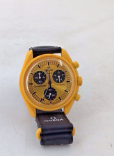 Omega X Swatch Mission To The Sun Swiss Made 4 Jewels Speed Master Watch Working