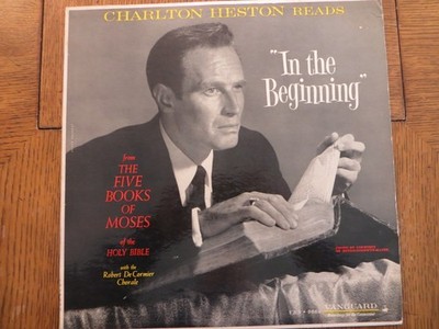Charlton Heston Read  In The Beginning From The Five Books Of Moses - LP VG/VG