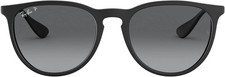 Ray-Ban RB4171F Womens Erika F Sunglasses - Black Rubber / Grey Gradient Grey