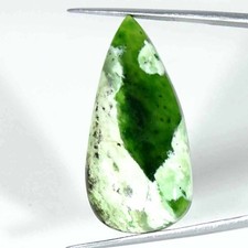 25.40Cts Natural Chrome Chalcedony Pear Cabochon Loose Gemstone 17x37x5mm