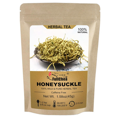 Fullchea - 100% Pure Natural Dried Honeysuckle - Jin Yin Hua Honeysuckle Tea - P