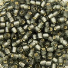 11/0 TOHO ROUND Silver Lined Frosted Gray Seed Bead 8g
