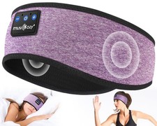 MUSICOZY Sleep Headphones Bluetooth 5.4 Headband, Wireless Light Purple