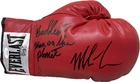 Mike Tyson Baddest Man on The Planet Signed Red Leather Boxing Glove JSA Authen