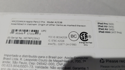 Apple Pencil Pro Smart Pencil Stylus White MX2D3AM/A for sale