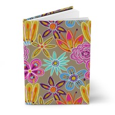 Colorful Floral Pattern Hardcover Journal