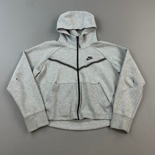Nike Sportswear Tech Fleece Windrunner Womens Medium Gray Full Zip Hoodie Swoosh