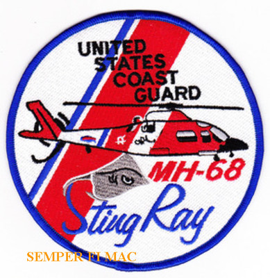 MH-68 Sting Ray Helicopter PATCH PIN UP US COAST GUARD HELO RESUCE WING GIFT WOW