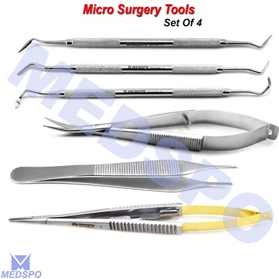 Basic Micro Surgery Periodontal Knife Surgical Castroviejo Instruments Set Of 4