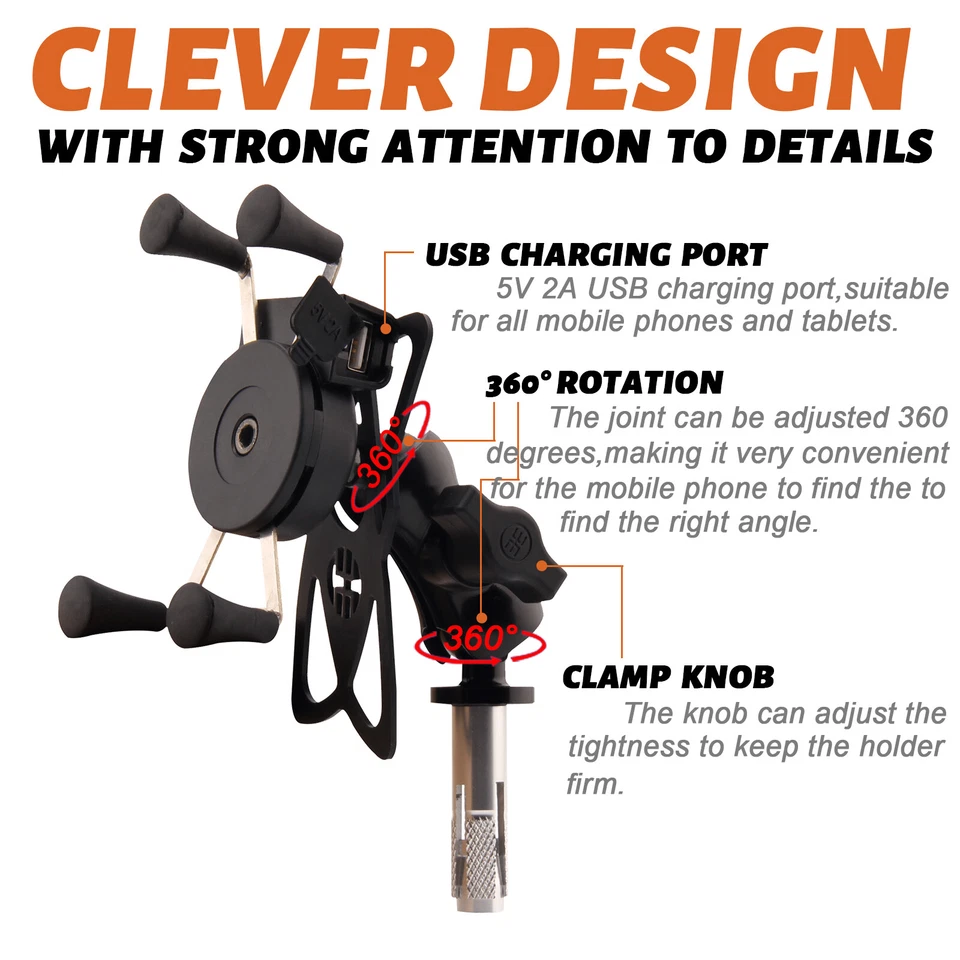 Mobile Phone Holder GPS Navigation Bracket For HONDA CBR1000RR 2008-2017 - Image 4 of 4