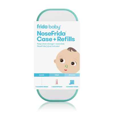 FridaBaby NoseFrida Case & Refills   Essential Baby Nasal Care Kit