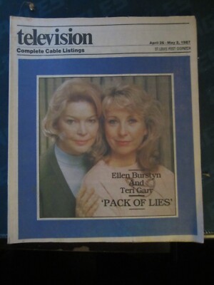 Television Magazine Regional TV Guide April 1987 Pack of Lies Burstyn Garr