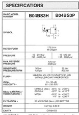 STERLING B04BS3HZN CARTRIDGE PRESSURE SEQUENCE VALVE