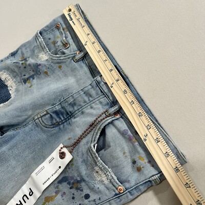 PURPLE BRAND P001 - MULTI PAINT BLUE MENS SIZE 31” X 31” SKINNY