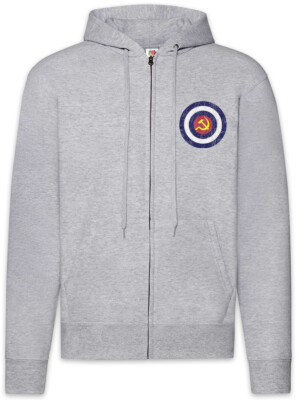 Captain Communism Zipper Hoodie America Fun Hammer & Sickle Sichel Kommunismus