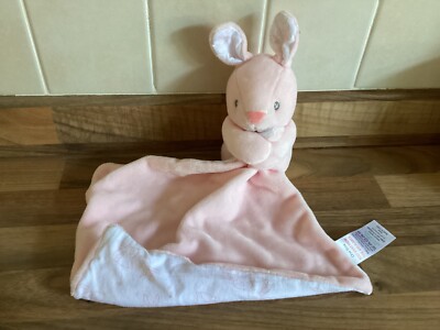Matalan rosa & weiß bedruckt Hase Kaninchen Baby Bettdecke Schnuller Decke Doudou