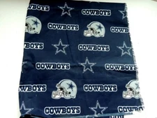 Dallas Cowboys Helmet Logo Star Print NFL Cotton Fabric 29" x  58"W