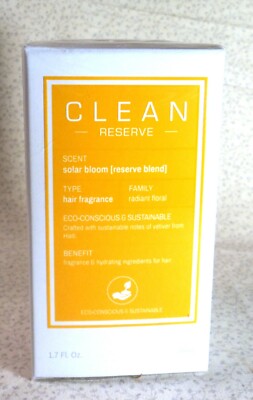 Clean Reserve Hair Fragrance - Solar Bloom (Radiant Floral Family) - 1.7 oz.-NIB