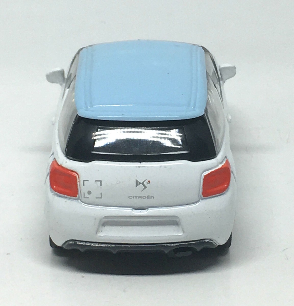 Norev Citroen DS3 White with Blue Roof (Black Stripes Side) 1/64