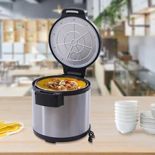 Electric Rice Warmer Stainless Steel Cylindrical Shape Commercial Rice Warmers