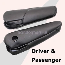 2Pcs Black Leather Front Seat Armrest Cover For Honda CR-V CRV 2007 2008 2009