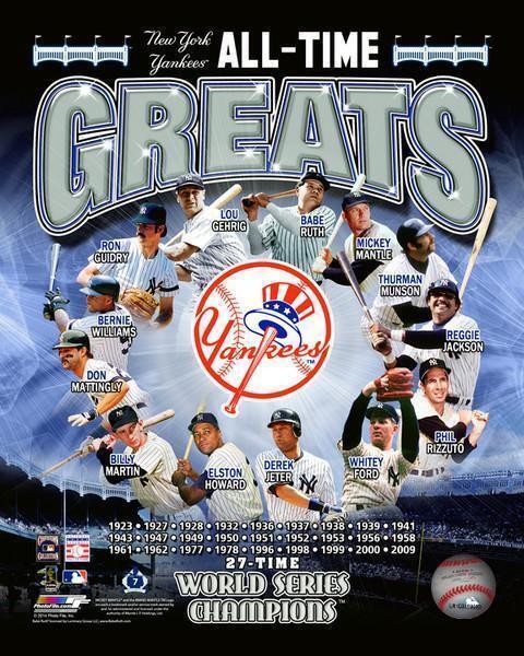 New York Yankees All Time Greats 8x10 Celebrity Photo Print