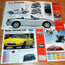 2 1998 MAZDA MIATA MX5 SPECS INFO ORIGINAL POSTER BROCHURE 98 MX 5