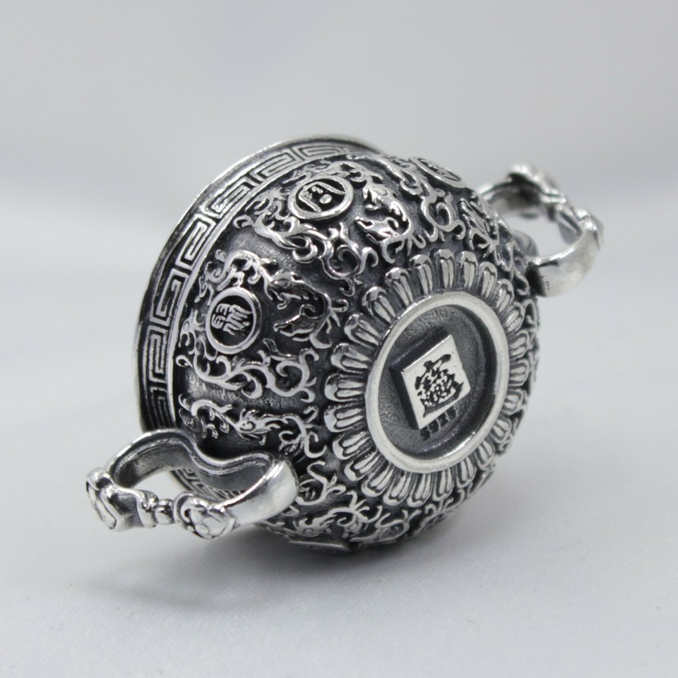 Ciondolo Malocchio In Argento Sterling 925 - Vetro Blu, Portafortuna, Diametro 15mm - Foto 7